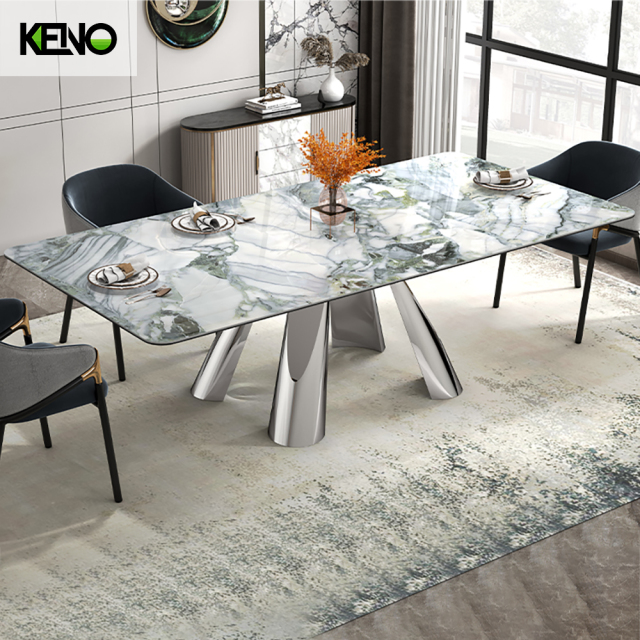 Luxury Modern Dining Table — Marble Top, Factory Direct Pricing