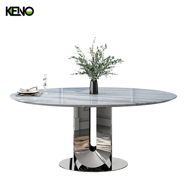 Marble Roung Dining Table Set for Dining Room — Premium Home Furniture