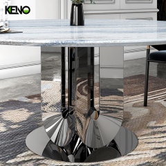 Marble Roung Dining Table Set for Dining Room — Premium Home Furniture