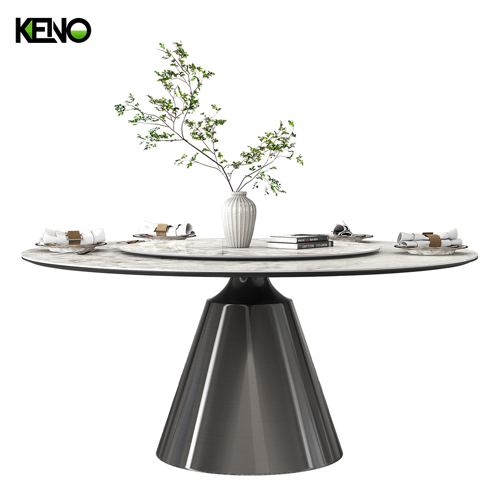 Round Wood-grain Dining Table — Modern Home Furniture, Custom Sizes & Colors