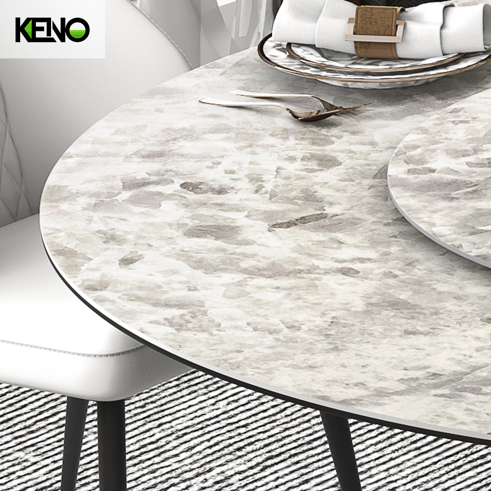 Round Wood-grain Dining Table — Modern Home Furniture, Custom Sizes & Colors