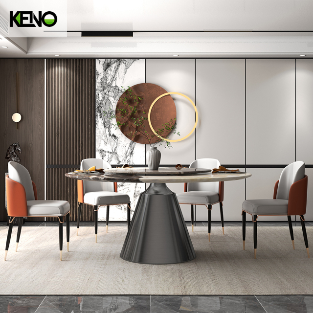 Round Marble Dining Table — Factory OEM Marble Dining Set for Hotels & Restaurants