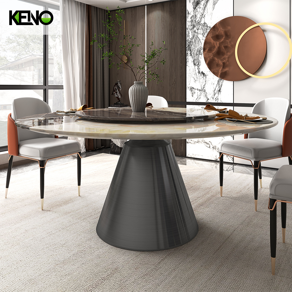 Round Marble Dining Table — Factory OEM Marble Dining Set for Hotels & Restaurants