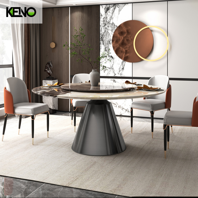 Round Marble Dining Table — Factory OEM Marble Dining Set for Hotels & Restaurants