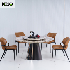 Round Dining Room Table — Marble Top, Premium Home Furniture Collection