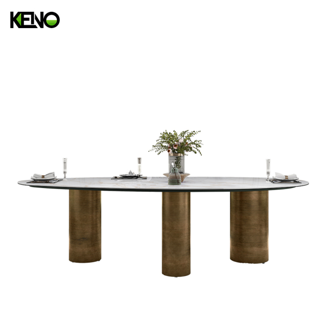 Rectangle Sintered Stone Dining Table — Factory OEM, Custom Dimensions & Colors