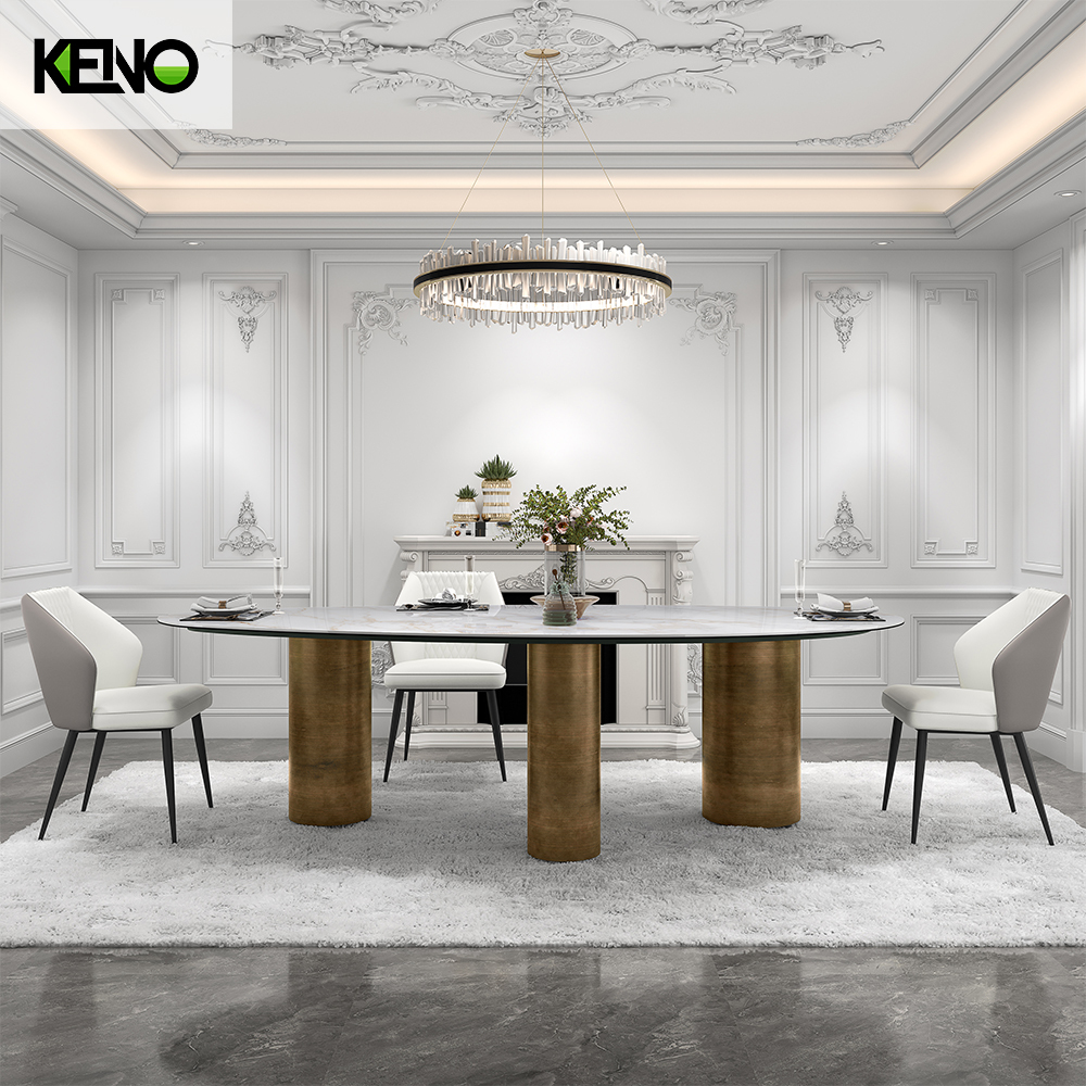 Rectangle Sintered Stone Dining Table — Factory OEM, Custom Dimensions & Colors