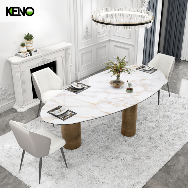 Rectangle Sintered Stone Dining Table — Factory OEM, Custom Dimensions & Colors