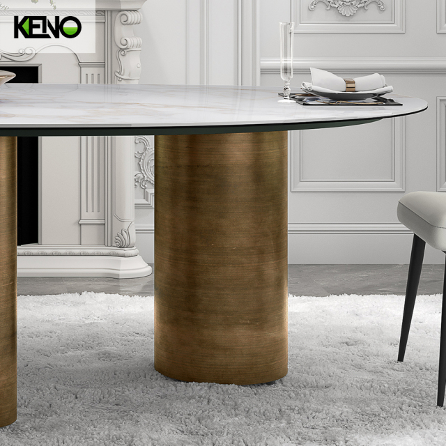 Rectangle Sintered Stone Dining Table — Factory OEM, Custom Dimensions & Colors