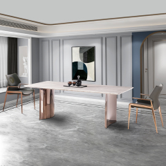 Rectangle Sintered Stone Dining Table — Factory Office Furniture, Ergonomic Pairing with Matching Chairs