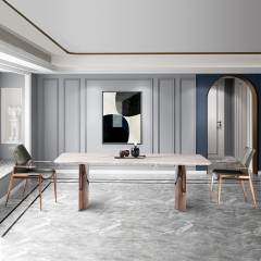 Rectangle Sintered Stone Dining Table — Factory Office Furniture, Ergonomic Pairing with Matching Chairs