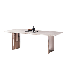 Rectangle Sintered Stone Dining Table — Factory Office Furniture, Ergonomic Pairing with Matching Chairs