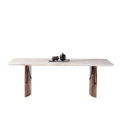 Rectangle Sintered Stone Dining Table — Factory Office Furniture, Ergonomic Pairing with Matching Chairs
