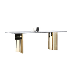 Rectangle Marble Dining Table — Hotel & Restaurant Bulk Supply, OEM Available