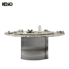 Round Marble Dining Table — OEM/ODM Factory Direct, Matching Dining Chairs Available with a Built-in Turntable