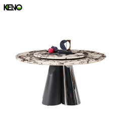 Round Marble Dining Table — Elegant Modern Design for Home & Commercial Use