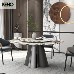 Round Marble Dining Table — Elegant Modern Design for Home & Commercial Use