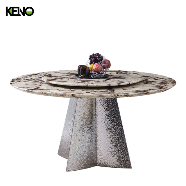 Round Marble Dining Room Table — Luxury Office Furniture Ergonomic Dining Chairs