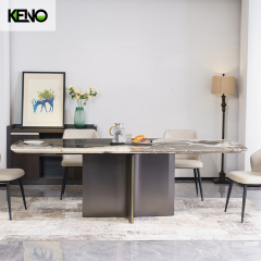 Rectangle Marble Dining Room Table — Customizable Marble Dining Table Affordable, Beautiful and Durable