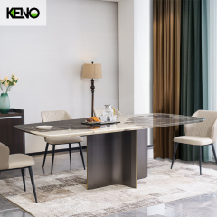 Rectangle Marble Dining Room Table — Customizable Marble Dining Table Affordable, Beautiful and Durable