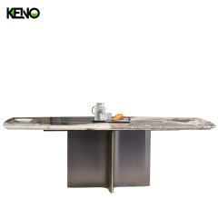 Rectangle Marble Dining Room Table — Customizable Marble Dining Table Affordable, Beautiful and Durable