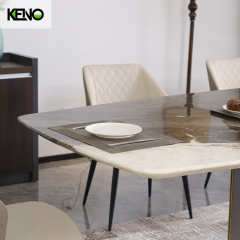 Rectangle Marble Dining Room Table — Customizable Marble Dining Table Affordable, Beautiful and Durable