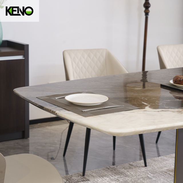 Rectangle Marble Dining Room Table — Customizable Marble Dining Table Affordable, Beautiful and Durable