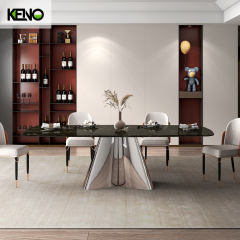 Rectangle Sintered Stone Dining Table — Hotel & Restaurant Bulk Supply, OEM Available