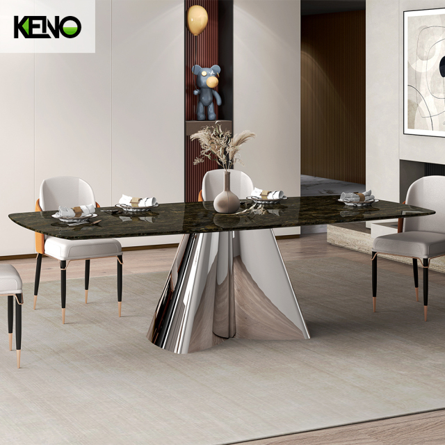 Rectangle Sintered Stone Dining Table — Hotel & Restaurant Bulk Supply, OEM Available