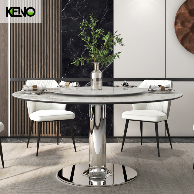 Round Marble Dining Table — Marble Dining Table Style, Custom Logo & Packaging