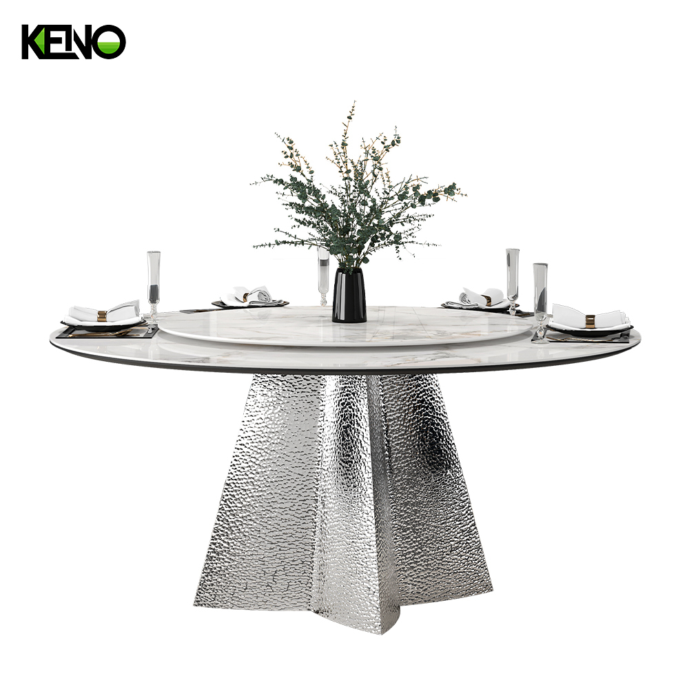Round Sintered Stone Dining Room Table — Durable, Easy‑Clean Surface for High‑Use Areas