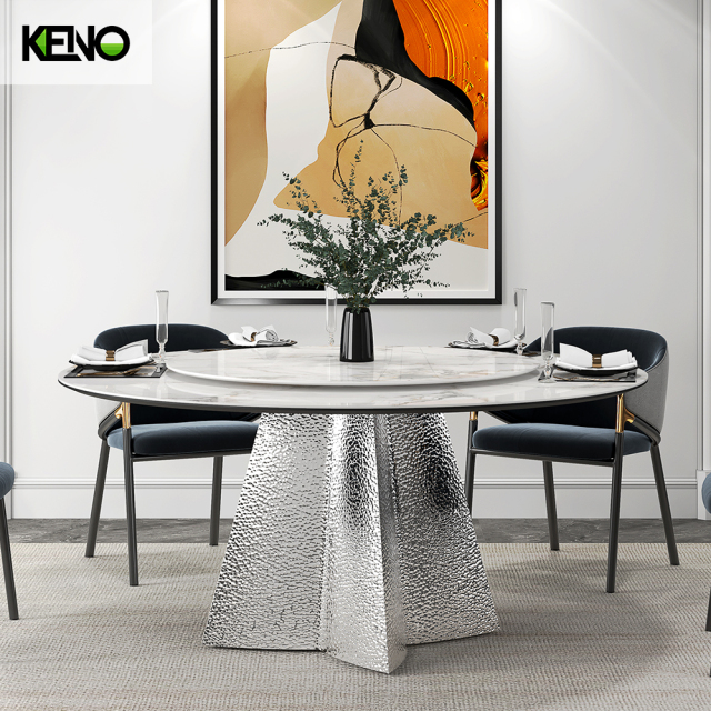Round Sintered Stone Dining Room Table — Durable, Easy‑Clean Surface for High‑Use Areas