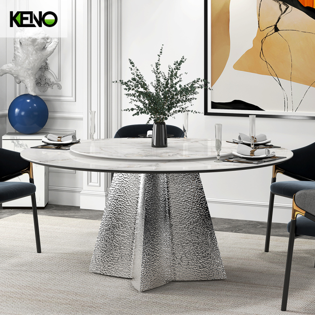 Round Sintered Stone Dining Room Table — Durable, Easy‑Clean Surface for High‑Use Areas