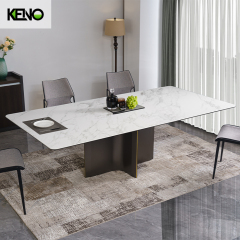Rectangle Sintered Stone Dining Room Table — Sleek Modern Style, Perfect for Living Room Adjacency