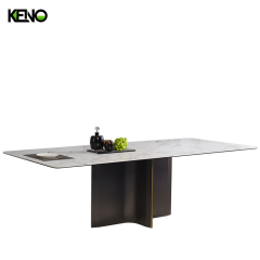 Rectangle Sintered Stone Dining Room Table — Sleek Modern Style, Perfect for Living Room Adjacency
