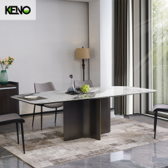 Rectangle Sintered Stone Dining Table — Luxury Modern Patek Philippe Style Office Furniture Centerpiece for Dining Room