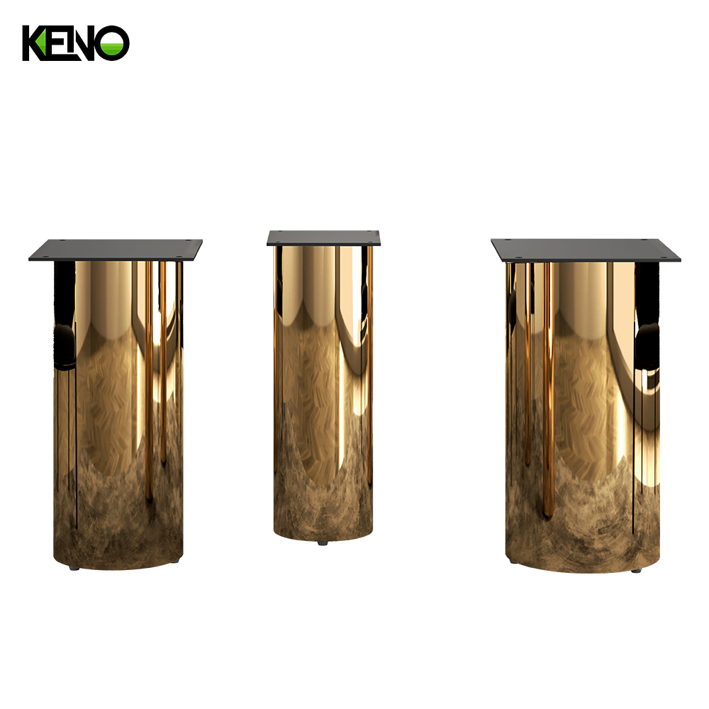 Ellipse Sintered Stone Dining Table — Modern Marble Top Office Furniture Titanium Gold Emerald Style, Custom OEM Sets