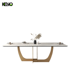 Rectangle Sintered Stone Dining Table — Factory Office Furniture, Ergonomic Pairing with Matching Chairs