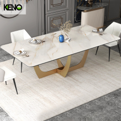 Rectangle Sintered Stone Dining Table — Factory Office Furniture, Ergonomic Pairing with Matching Chairs