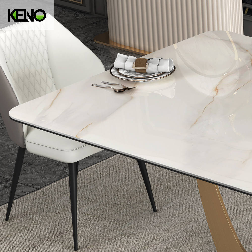 Rectangle Sintered Stone Dining Table — Factory Office Furniture, Ergonomic Pairing with Matching Chairs