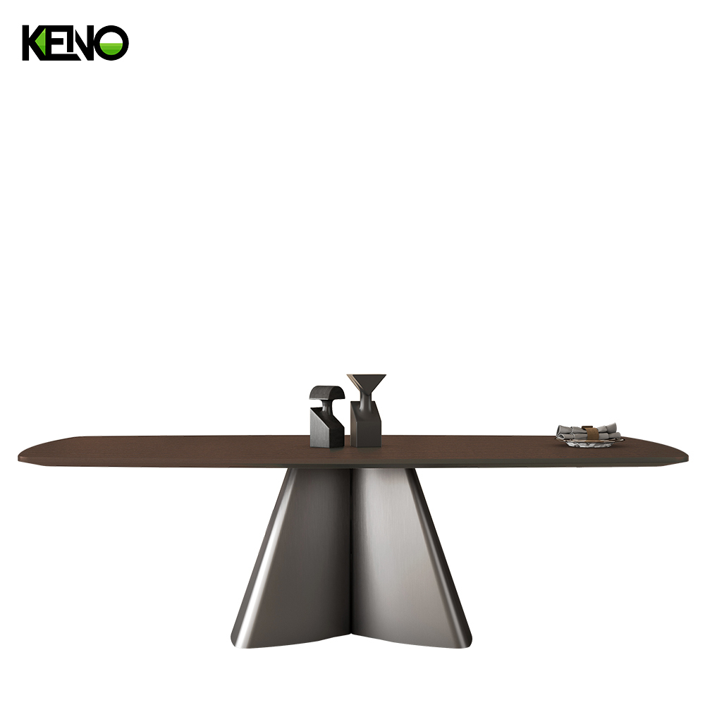 Rectangle Dining Room Table — Wood Grain Durability Dining Table  Restaurant Home Furniture