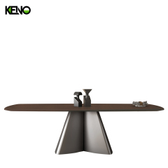 Rectangle Dining Room Table — Wood Grain Durability Dining Table  Restaurant Home Furniture