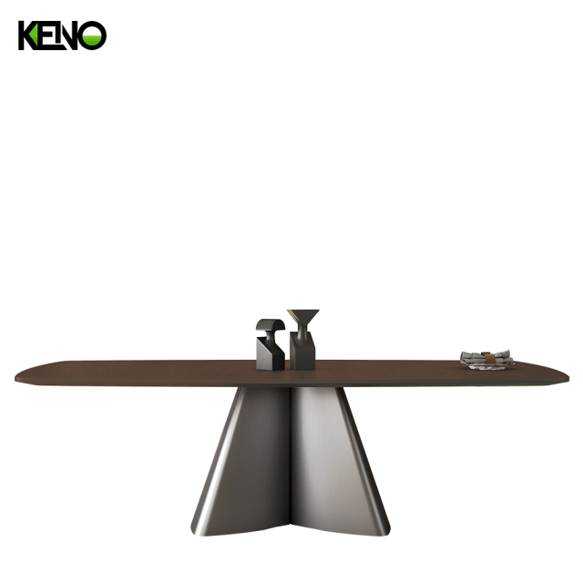 Rectangle Dining Room Table — Wood Grain Durability Dining Table  Restaurant Home Furniture