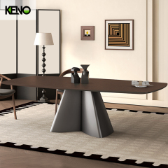 Rectangle Dining Room Table — Wood Grain Durability Dining Table  Restaurant Home Furniture