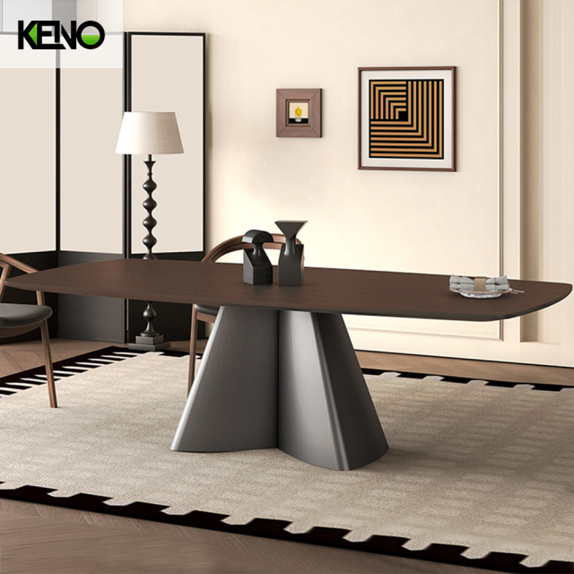 Rectangle Dining Room Table — Wood Grain Durability Dining Table  Restaurant Home Furniture