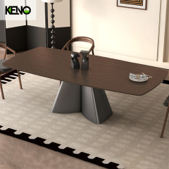 Rectangle Dining Room Table — Wood Grain Durability Dining Table  Restaurant Home Furniture