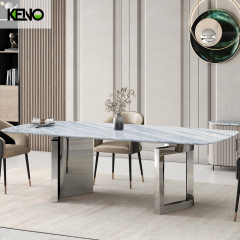Luxury Dining Room Table —  Hotel Home Furniture Table Coordinated Sets with Dining Chairs