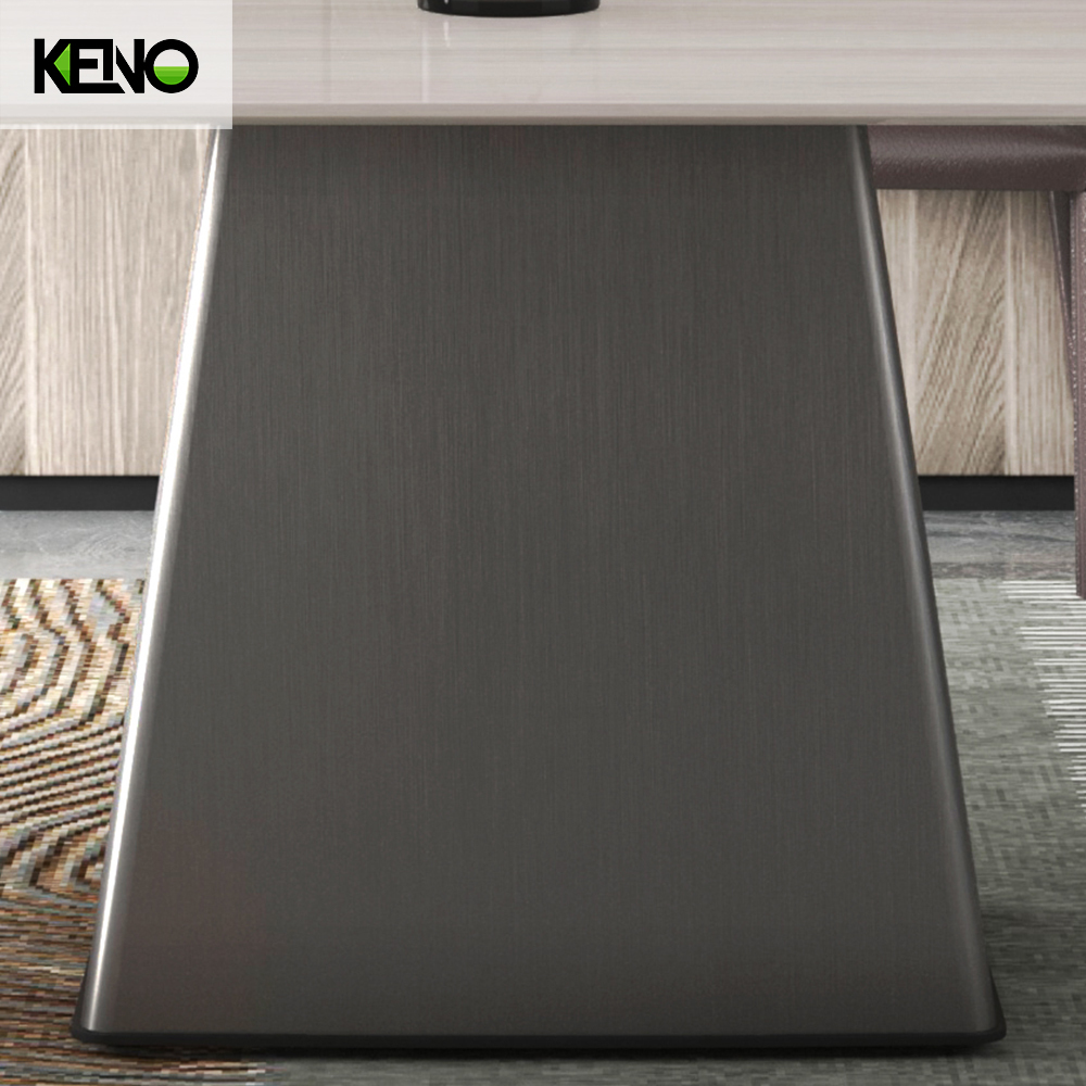 Home Dining Table —  Home Furniture Sintered Stone Dining Table Coordinated Sets with Rose Gold Table Legs