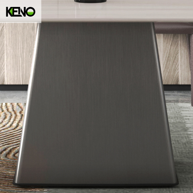 Home Dining Table —  Home Furniture Sintered Stone Dining Table Coordinated Sets with Rose Gold Table Legs