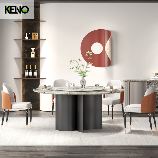 Dining Table Space-Saving Home Furniture Ideas — Round Marble Dining Table Chair Guide